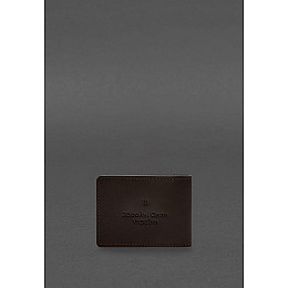 Кожаная обложка для удостоверения участника боевых действий (УБД) 2.2 темно-коричневый краст BlankNote