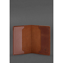 Кожаная обложка для военного билета офицера запаса 8.2 светло-коричневая Crazy Horse BlankNote