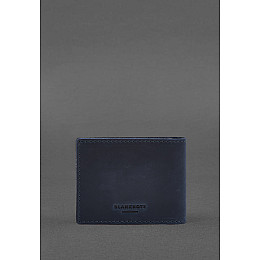 Кожаная обложка для удостоверения инвалида в результате российско-украинской войны синий Crazy Horse BlankNote