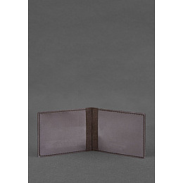 Кожаная обложка для удостоверения ветерана военной службы темно-коричневая BlankNote