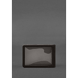 Кожаная обложка для удостоверения государственной таможенной службы (ДМС) Темно-коричневая BlankNote