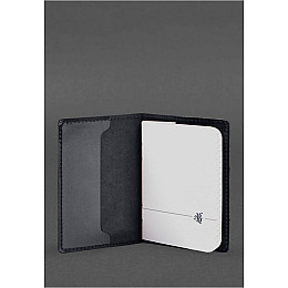 Кожаная обложка для военного билета офицера запаса 8.2 темно-синий Crazy Horse BlankNote