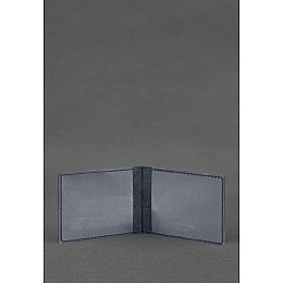 Кожаная обложка для удостоверения ветерана военной службы синий BlankNote