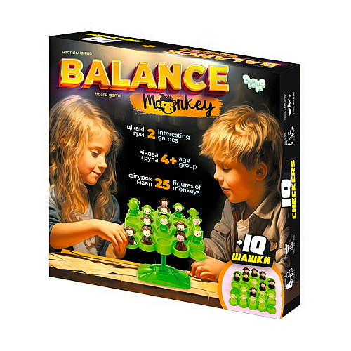 Развивающая настольная игра "Balance Monkey" Danko Toys BalM-01 25 фигурок обезьян