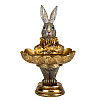 Декоративная статуэтка Кролик с подносом Gold 15х10х9 см Lefard Золотистый AL229130