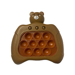 Іграшка антистрес електронний Pop it Ведмедик коричневий HMD 164-12328925