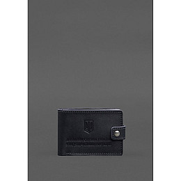 Кожаная обложка-портмоне на удостоверение ДСНС BlankNote темно-синяя