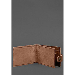 Кожаная обложка-портмоне для удостоверения участника боевых действий BlankNote (картонный документ) Светло-коричневая