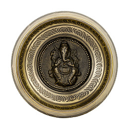 Поюча чаша Kailash Ганеш Вісім Символів Щастя Дорогоцінний Зонт 165x165x70 мм Бронзовий (27704)