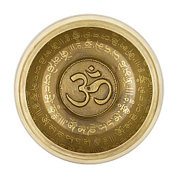 Поющая чаша KailashТибетська Слог ОМ Мантра Мани 157х157х85 мм Бронзова (27681)