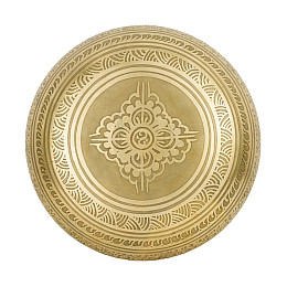 Поющая чаша Kailash Тибетська Манджурши Подвійний ваджр 167х167х72 мм Бронзовий (27720)