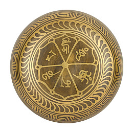 Поюча чаша Kailash Мандала Дьяни Будд Мантра Мани 133х133х54 мм Бронзова (27732)