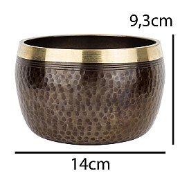 Поющая чаша Kailash Тибетська 140х140х93 мм Антична бронза (27742)