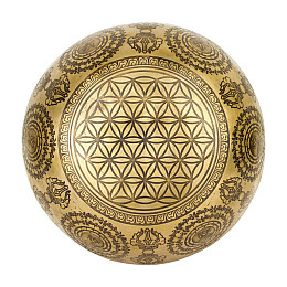 Поющая чаша Kailash Тибетська Чакри 186х186х92 мм Античний Бронзовий (27746)
