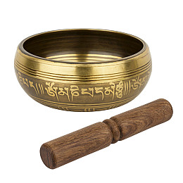 Поющая чаша Kailash Тибетская 120х120х49 мм Бронзовый (27734)