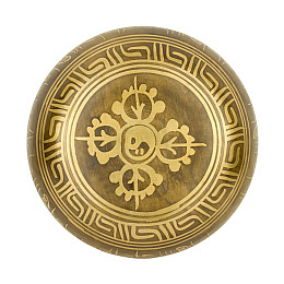 Поющая чаша Kailash Тибетська 120х120х49 мм Бронзова (27734)