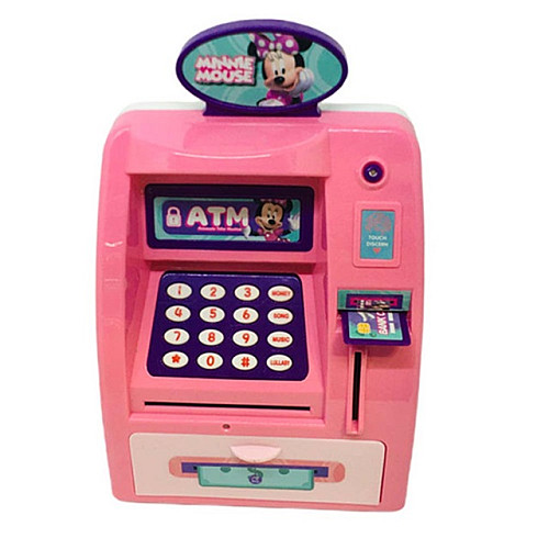 Детская электронная копилка Ages Банкомат 15.8 х 9 х 25 см Pink (155428)