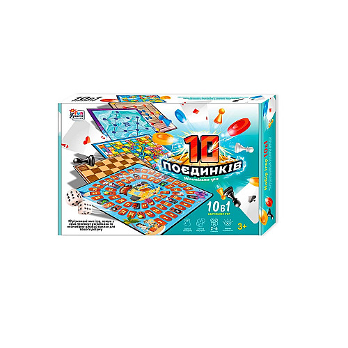 Настільна гра 4FUN Game Club 10 Поєдинків Різнокольоровий (146113)