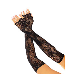 Митенки Leg Avenue Lace Opera Length Fingerless Gloves One Size Black SX1057