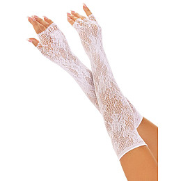 Митенки Leg Avenue Lace Opera Length Fingerless Gloves One Size White SX1058