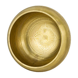 Поющая чаша Kailash Ваджр Мантра Мани Глаза Будды 210x210x105 мм Бронзовый (27692)