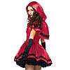 Костюм красной шапочки Leg Avenue Gothic Red Riding Hood S платье и накидка SO9122 Multicolor