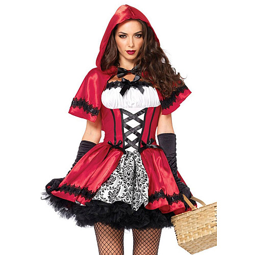 Костюм красной шапочки Leg Avenue Gothic Red Riding Hood M платье и накидка SO9123 Multicolor