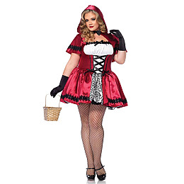 Костюм красной шапочки Leg Avenue Gothic Red Riding Hood XL–XXL платье и накидка SO9126 Multicolor