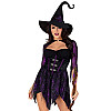 Костюм ведьмы Leg Avenue Mystical Witch S платье и шляпа SO9184 Фиолетовый