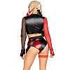Костюм Leg Avenue Crime Spree Sweetie Costume S кроп-топ и шорты SO9204 Черно-красный