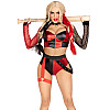Костюм Leg Avenue Crime Spree Sweetie Costume L кроп-топ и шорты SO9206 Черно-красный