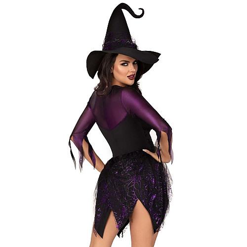 Костюм ведьмы Leg Avenue Mystical Witch M платье и шляпа SO9333 Фиолетовый