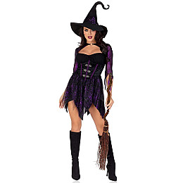 Костюм ведьмы Leg Avenue Mystical Witch L SO9334 Фиолетовый