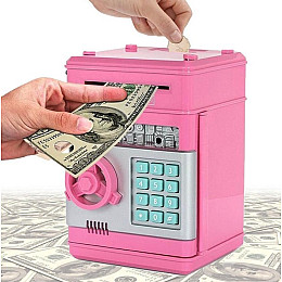 Копилка сейф UKC 18.5х12.9х12 см Розовый (2104618327)