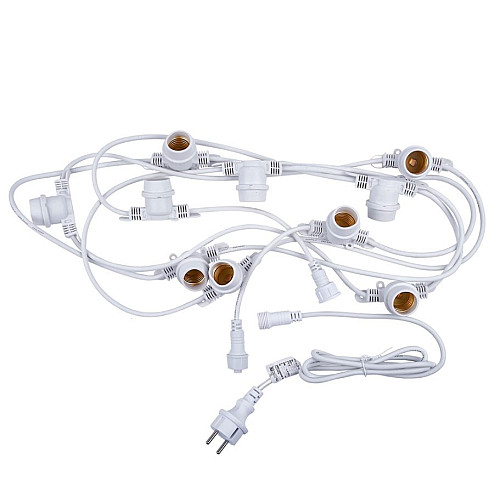 Гирлянда для улицы под лампочки Feron CL50-8 Белт-лайт (Belt-light) 230 V 10хЕ27 5 м White