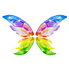 Детские крылья феи Yufeng Dream Light Wings 106x56 см Разноцветный (217474864)