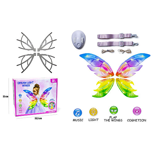 Детские крылья феи Yufeng Dream Light Wings 106x56 см Разноцветный (217474864)