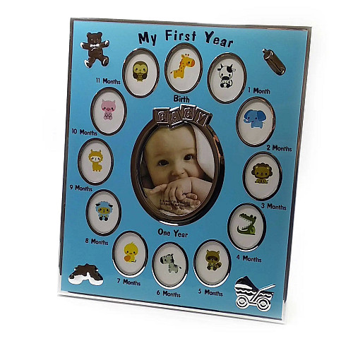 Фоторамка Delizia Мій перший рік на 13 фотографій 30х25х1,5 см Різнокольоровий (DN32379A)