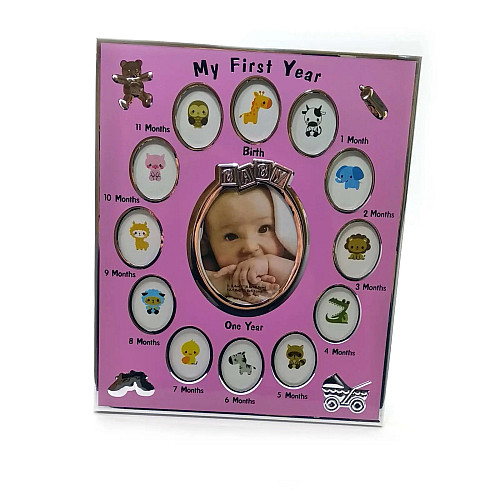 Фоторамка Delizia Мій перший рік на 13 фотографій 30х25х1,5 см Різнокольоровий (DN32379B)