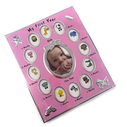 Фоторамка Delizia Мій перший рік на 13 фотографій 30х25х1,5 см Різнокольоровий (DN32379B)