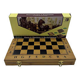 Игровой набор DUKE нарды шахматы шашки 33,5х33,5х2,3 cм Разноцветный (DN36039)