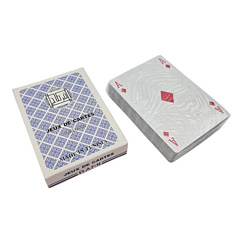 Карты игральные No Brand Jeux De Cartes Rami Синяя рубашка 63х88 мм Разноцветный (DN36199A)