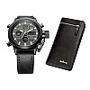 Подарочный набор AMST Часы AM3003 + кошелек Baellerry Black (2104618452)
