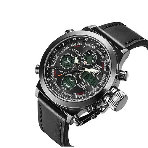 Подарочный набор AMST Часы AM3003 + кошелек Baellerry Black (2104618452)