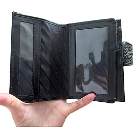 Обложка на паспорт Ekzotic Leather 9х14 см Черный (sp02)