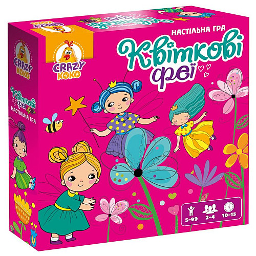 Детская настольная игра Vladi Toys Цветочные феи 4 феи 32 цветка Разноцветный (163918)