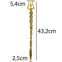 Ритуальний жезл Kailash Тантричний символ Кхатванга Бронза 43 см (26657)