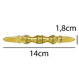 Ваджр подвійний Kailash Школа Сингон Бронза 14 см (26371)