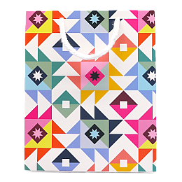 Пакет подарочный Львівська Мануфактура Друку Цветной 14х17 см Різнокольоровий S10