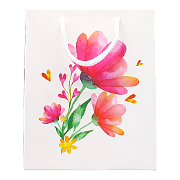 Пакет подарковий Львівська Мануфактура Друку Акварельні квіти 14х17 см Різнокольоровий S11